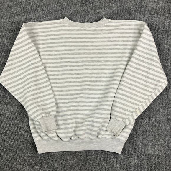 Velva Sheen Sweatshirt Mens XL Gray Striped Tan-Tar-A Resort Graphic Vintage - Picture 8 of 10